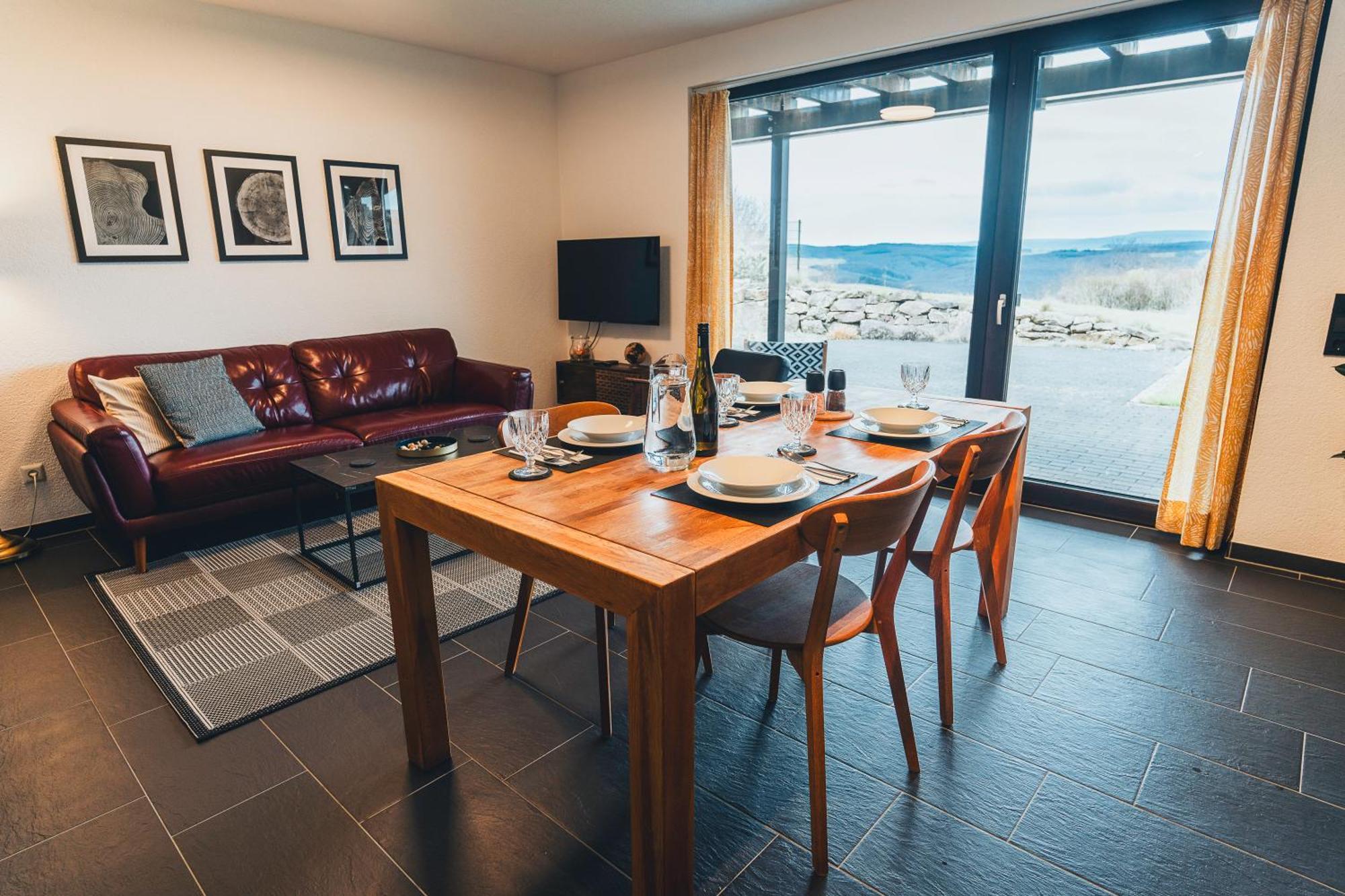 Hunsrueck Valley View Apartment With Cedar Sauna Bruschied Exterior foto