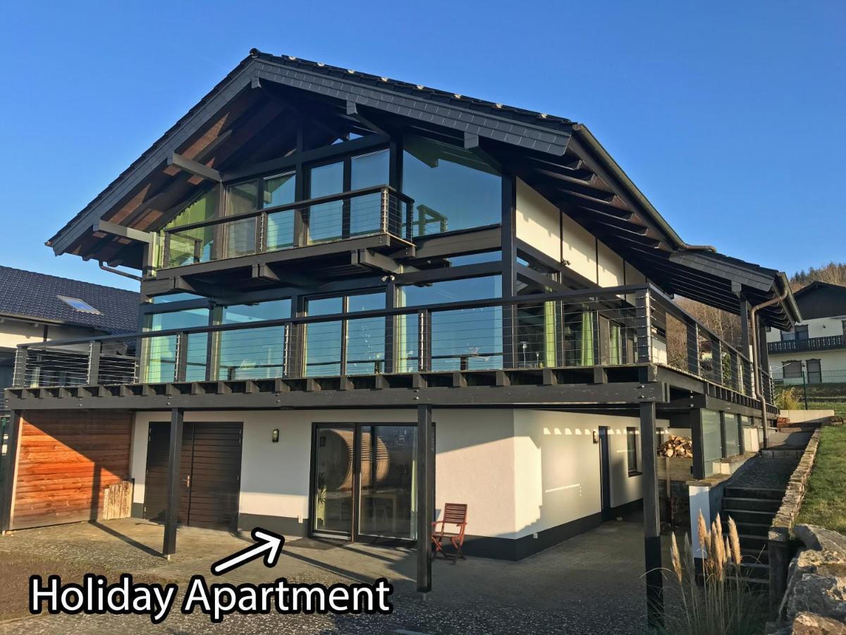 Hunsrueck Valley View Apartment With Cedar Sauna Bruschied Exterior foto